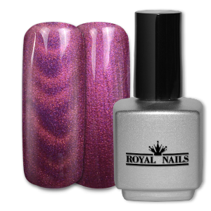 Royal Nails Gel de couleur: Gel de Couleur magnétique Dark Plum Glitter 11 ml.