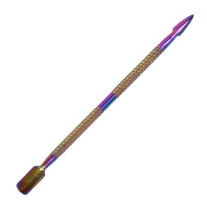 Royal Nails Gel Brush: Stainless Steel Cuticle Pusher Rainbow