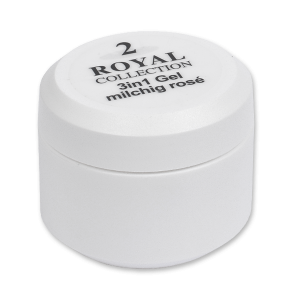 Royal Nails Gel Royal 2: R2 UV&LED Gel 3 in 1 latteo rosa - media viscosità, 15g