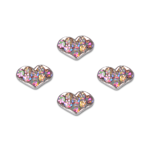 Royal Nails Rhinestones: Overlay heart iridescent mini