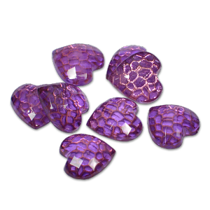 Royal Nails Rhinestones: Decorative stones Purple Heart 10x10mm