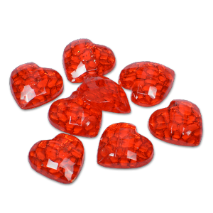 Royal Nails Strass: Pierres décoratives Coeur rouge 10x10mm