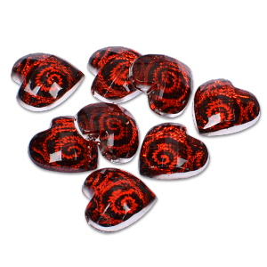 Royal Nails Strass: Pierres décoratives Coeur rouge foncé 10x10mm