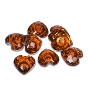 Royal Nails Rhinestones: Decorative stones amber Heart 10x10mm