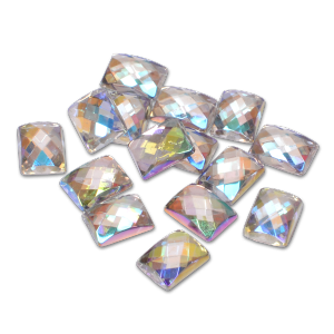 Royal Nails Rhinestones: Decorative stones iridescent rectangle 7x5mm