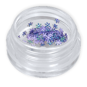 Royal Nails Hologramm: Deko-Blumen Grün-Violett
