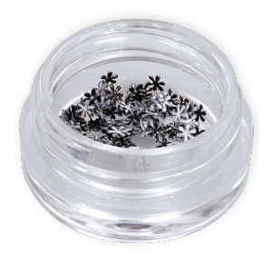 Royal Nails Hologramm: Deko-Blumen schwarz