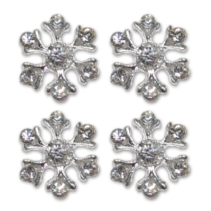 Royal Nails Rhinestones: Overlay snowflake silver