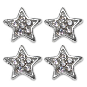 Royal Nails Rhinestones: Overlay star silver
