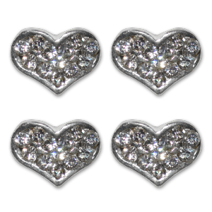 Royal Nails Rhinestones: Overlay heart silver