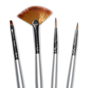 Royal Nails Gel Brush: Set of 4 Decoration Brushes