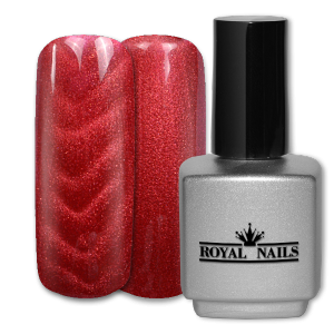 Royal Nails UV Gel Polish: Magnetic Color Gel Perfekt Red Glitter 11 ml.