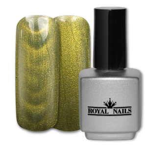 Royal Nails Vernis semi permanent: Gel de Couleur magnétique Avocado Green Glitter 11 ml.