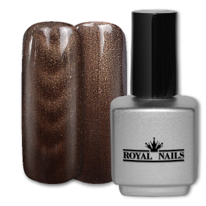 Royal Nails Vernis semi permanent: Gel de Couleur magnétique Chocolate Glitter 11 ml.