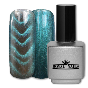 Royal Nails Smalto semipermanente: Gel di colore magnetico Dark Turcuoise Glitter 11 ml.