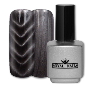 Royal Nails UV Gel Polish: Magnetic Color Gel Black Grey Glimmer 11 ml.