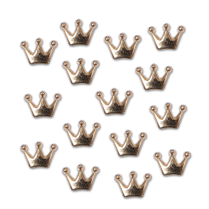 Royal Nails Rhinestones: Nail Art shape gold crown 15 Pieces