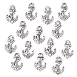 Royal Nails Rhinestones: Nail Art shape anchor silver 15 Pieces