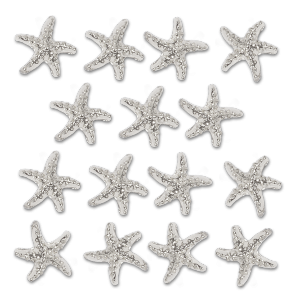 Royal Nails Rhinestones: Nail Art shape starfish silver 15 Pieces