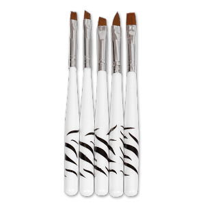Royal Nails Gel Brush: Set of 5 Zebra Decoration Brushes