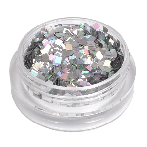 Royal Nails Glitter and Tinsel: Nail Art Hologram Glitter square Silver Champagne