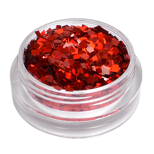 Royal Nails Glitter and Tinsel: Nail Art Hologram Glitter square Crimson Red