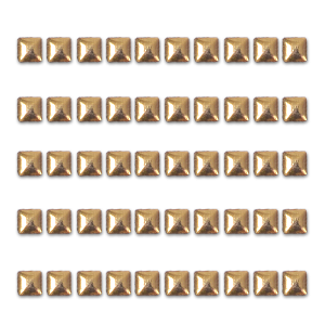 Royal Nails Rhinestones: Nail Art shape square gold 50 Pieces