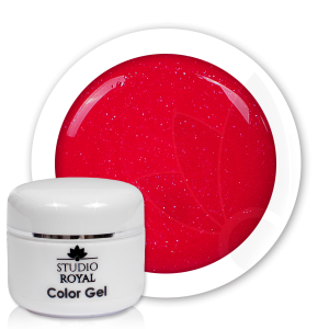 Royal Nails Gel de couleur: Studio Royal Gel de couleur pour ongles n° 38 Red Desire Glimmer, 5ml